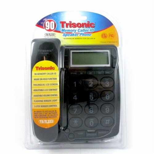 Large Number Phone Speaker Telephone Line Big Button Caller ID Display Office ! Perspective: back