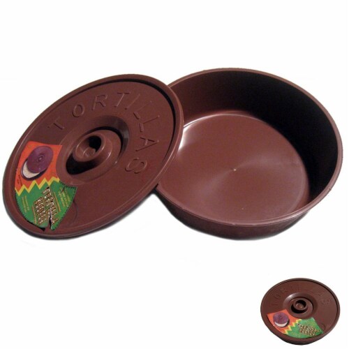 2 X Tortilla Container Keeper Microwave Warmer 8  Round Pita Taco Warm Flatbread Perspective: back