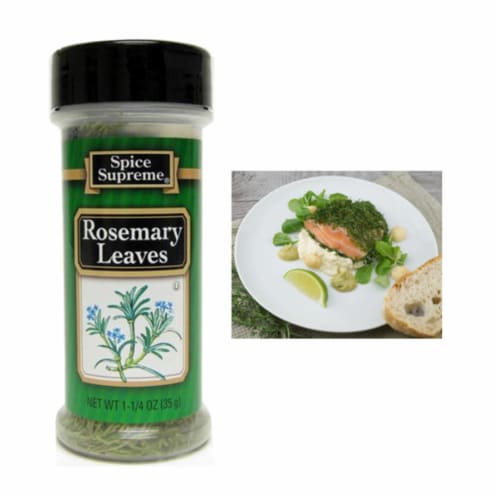 1 Spice Supreme Rosemary Leaves Seasoning 1.25 Oz Jar Cooking Dry Rub Veggies Perspective: back