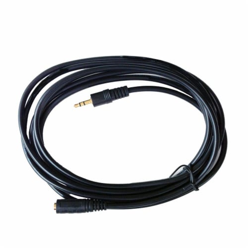 2 Pc 12ft 3.5mm Audio Aux Cable Jack Male Female Stereo Extension Headphone Cord Perspective: back