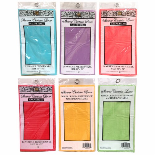 Magnetic Shower Curtain Waterproof Bathroom Liner 100% Vinyl Heavy Duty 70x72 Perspective: back