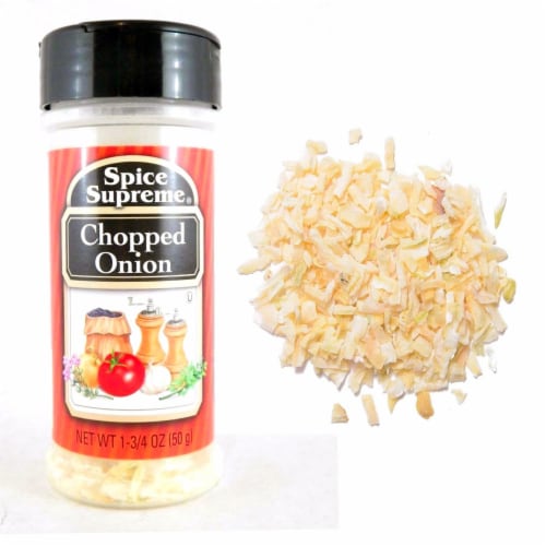 Spice Supreme Chopped Onion Seasoning 1.75 Oz Jar Cooking Dry Rob Meats Veggies Perspective: back