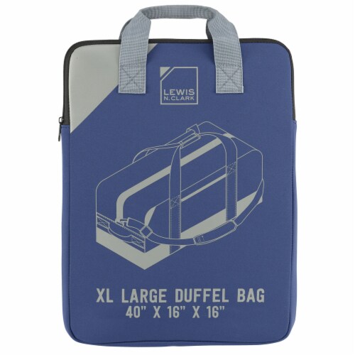 40 Blue Heavy Duty Polyester Waterproof Jumbo Duffel Bag Luggage Suitcase Safe Perspective: back