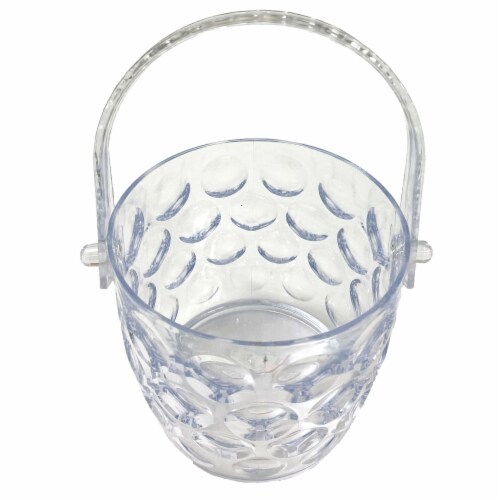1 Clear Ice Bucket Container Cooler Crystal Plastic Wine Chiller BPA Free 42oz Perspective: back