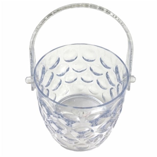 1 Clear Ice Bucket Container Cooler Crystal Plastic Wine Chiller BPA Free 42oz Perspective: back