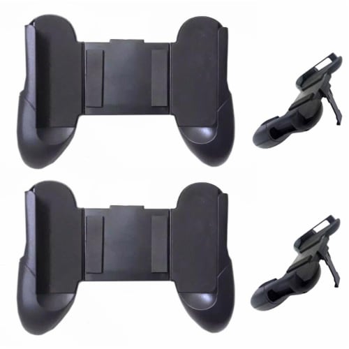 2PC Phone Holder Gamepad Grip Mobile Smartphone Controller iPhone Android Mount Perspective: back