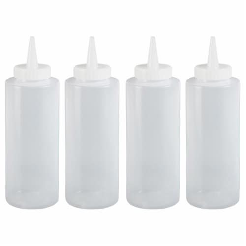 4Pk Squeeze Bottle Condiment Plastic Dispenser Mustard Ketchup Oil Squirt  12.5oz, 1 - Foods Co.