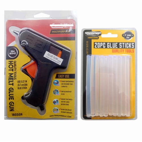 1 Hot Glue Gun 20pc Sticks 7mm X 10cm Plug Heat Melt Strong Adhesive Bond  Tools, 1 - Kroger