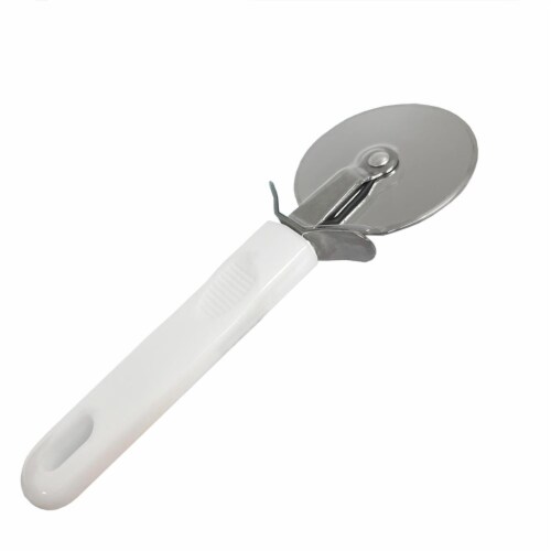 Stainless Steel Pizza Cutter Sharp Blade Wheel Heavy Duty Slicer Comfort Handle Perspective: back