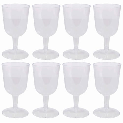 6 Oz 1-Piece Black Plastic Champagne Flutes - 8 Pack – Posh Setting