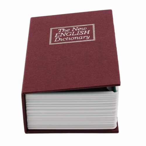 2 Dictionary Hollow Book Safe Diversion Secret Stash Booksafe Lock Key Security Perspective: back