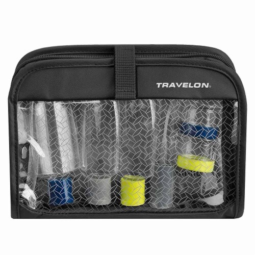 Travelon Wet Dry Quart Bag with Plastic Bottles Toiletry Bath Organizer  Black, 1 - Fry's Food Stores