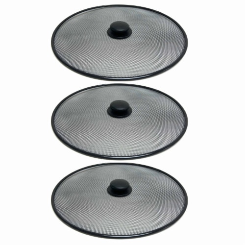 3 Pc Set Steel Mesh Splatter Screen Grease Hot Oil Guard