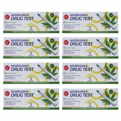 8 Packs Marijuana Screening Cannabinoid THC Drug Tests Weed Urine Fast Results Perspective: back