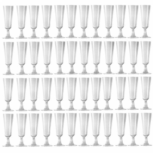 48 Pc Disposable Champagne Flutes Wine Mimosa Glasses Cups Brunch Party 4.7oz Perspective: back