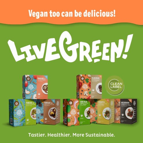 The Live Green Co. Burger Patty Mix with Mushroom - Meat-Like Texture, Plant Only Ingredients Perspective: back