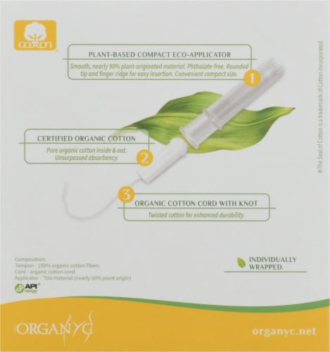 Organyc Regular Bio Based Compact Tampons Perspective: back
