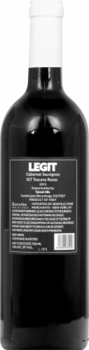 Legit Cabernet Sauvignon Italian Red Wine Perspective: back