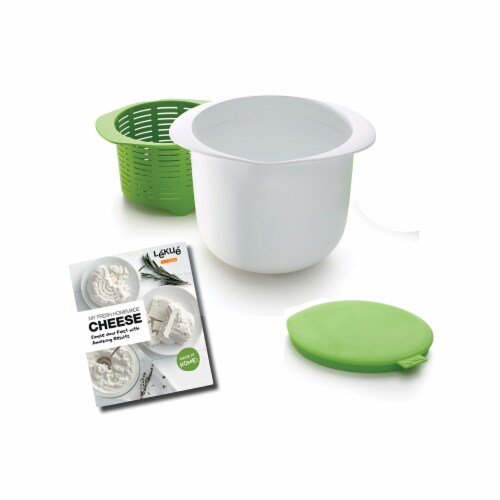 Lekue Cheese Maker Kit with Recipe Book - White Perspective: back