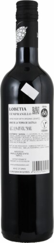 Lobetia Tempranillo Red Wine Perspective: back