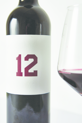 12 Tempranillo Spanish Red Wine Perspective: back