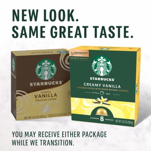 Starbucks Coffee Pods for Nespresso Vertuo Machines Creamy Vanilla Light Roast 8 ct Kroger