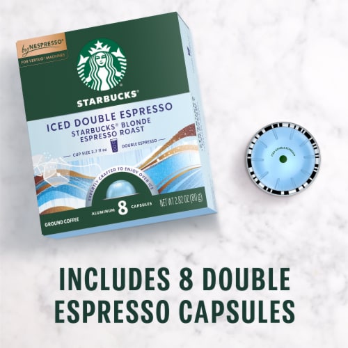 Starbucks by Nespresso Vertuo Iced Double Espresso Starbucks Blonde Espresso Roast Coffee Pods Perspective: back
