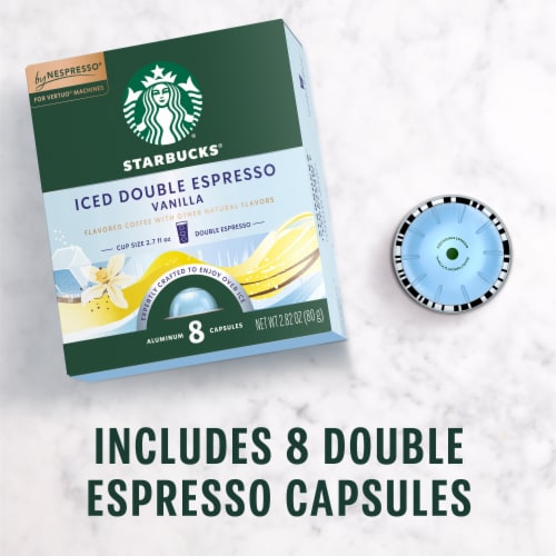 Starbucks by Nespresso Vertuo Iced Double Espresso Vanilla Flavored Coffee Pods Perspective: back