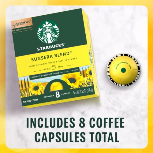 Starbucks by Nespresso Coffee Pods for Vertuo Machines Sunsera Blend Starbucks Blonde Roast Perspective: back
