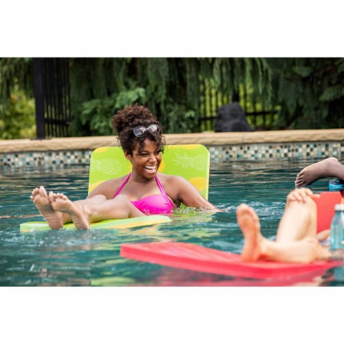 Floatation iQ Personal Floating Oasis 72 Inch Water Lake Pool Foam Float Lounger Perspective: back
