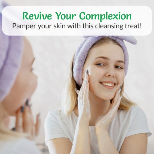 Refreshing Face Wash | 3-in-1 Facial Cleanser, Exfoliant, & Makeup Remover Perspective: back