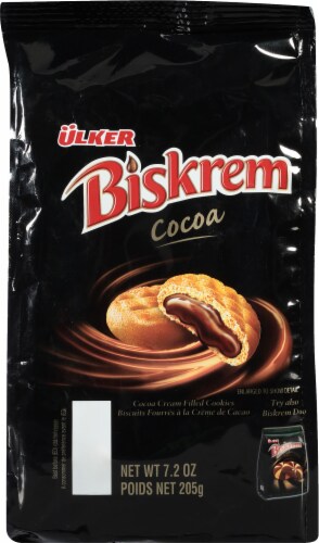 Ulker Biskrem Cocoa Cream Filled Cookie Biscuits Perspective: back