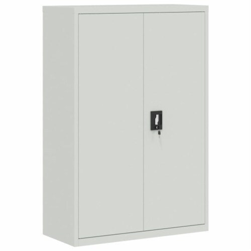vidaXL Office Cabinet 35.4 x15.7 x55.1 Steel Gray, 35.4"x15.7"x55.1"/1 ...
