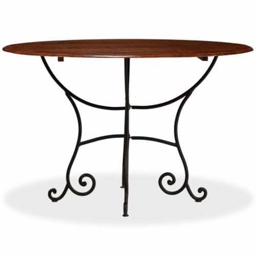 vidaXL Dining Table Solid Acacia Wood with Honey Finish 47.2 x29.9 Perspective: back