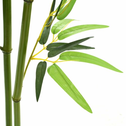 vidaXL Artificial Bamboo Plant with Pot 68.9  Green Perspective: back