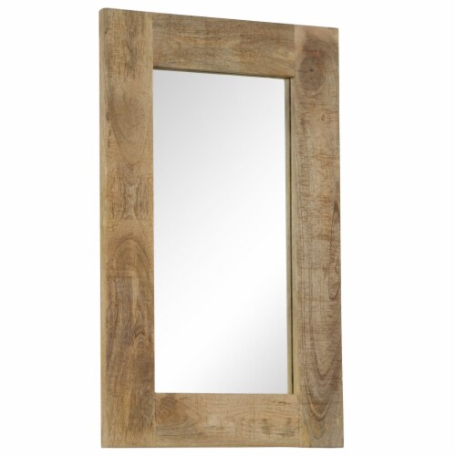 vidaXL Mirror Solid Mango Wood 19.7 x31.5 Perspective: back