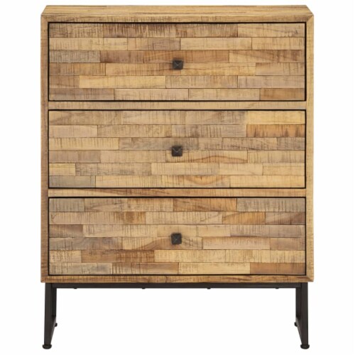 vidaXL Sideboard Reclaimed Teak Wood 23.6 x11.8 x29.5 Perspective: back