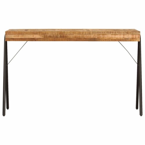 vidaXL Writing Table Solid Mango Wood 46.5 x19.7 x29.5 Perspective: back