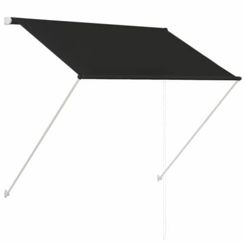 vidaXL Retractable Awning 59.1 x59.1 Anthracite Perspective: back