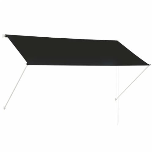vidaXL Retractable Awning 98.4 x59.1 Anthracite Perspective: back