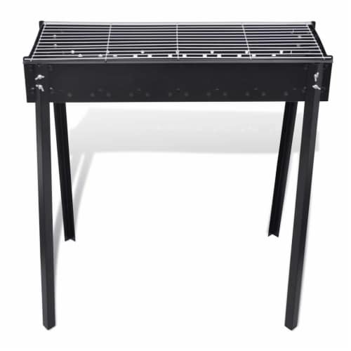 vidaXL BBQ Stand Charcoal Barbecue Square 30 x 11 Perspective: back