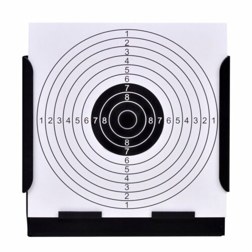 5.5 Square Target Holder Pellet Trap + 100 Paper Targets Perspective: back