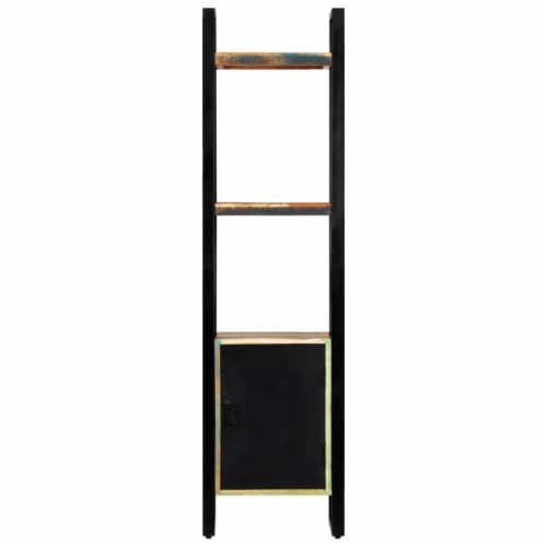 vidaXL Bookshelf 17.7 x11.8 x67.3 Solid Reclaimed Wood Perspective: back