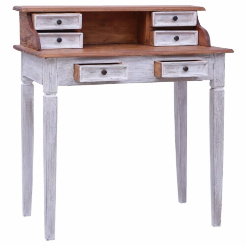 vidaXL Writing Desk with Drawers 35.4 x19.7 x39.8 Solid Reclaimed