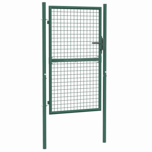 vidaXL Wire Mesh Fence Gate, Steel, Lockable, 3.28ft W x vidaXL Wire Mesh Fence Gate, Steel, Lockable, 3.28ft W x