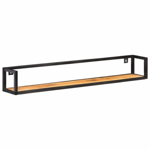 vidaXL Wall Shelves 2 pcs 47.2 Solid Acacia Wood Perspective: back