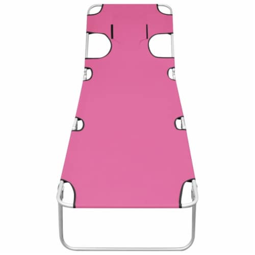 Pink folding online sun lounger