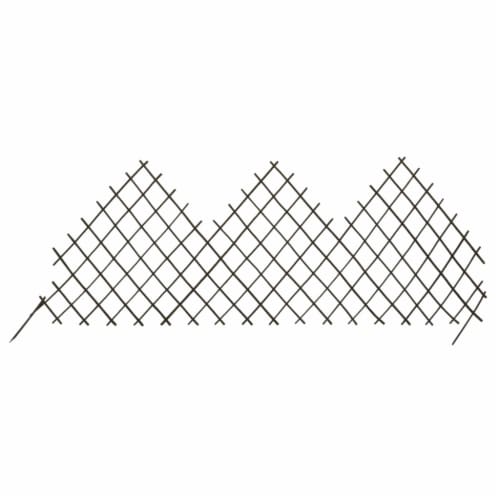 vidaXL Garden Trellis Fences 5 pcs 66.9 x29.5 Willow Perspective: back