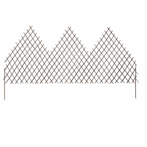 vidaXL Garden Trellis Fences 5 pcs 66.9 x41.3 Willow Perspective: back