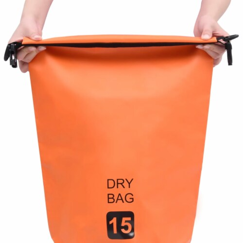 vidaXL Dry Bag Orange 4 gal PVC Perspective: back